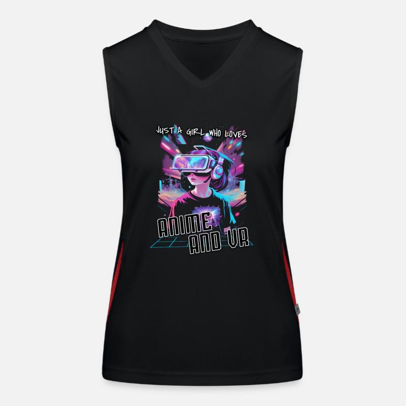Anime Mädchen Funktionelles Kontrast-Tank Top für Frauen