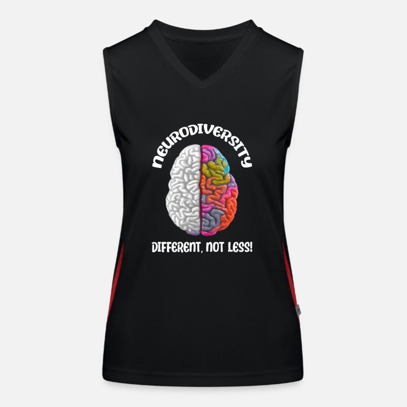 "Different, Not Less" Neurodiversity Women's Functional Contrast Tank Top