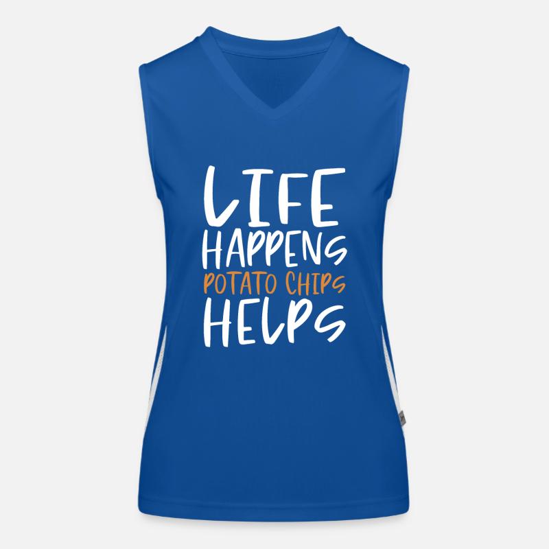 Chips Eating Snacks Candy Gift Women's Functional Contrast Tank Top
