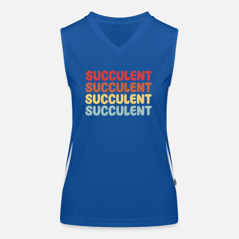 Sukkulenten Schriftzug Funktionelles Kontrast-Tank Top für Frauen