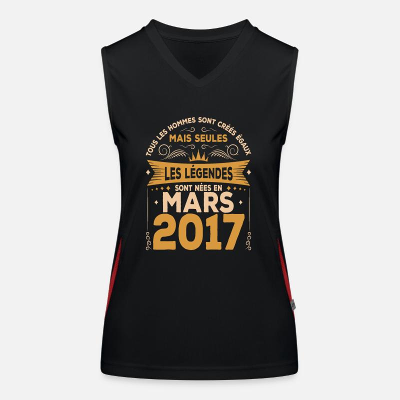 Mars 2017 | Mars 2017 anniversaire 2017 Débardeur respirant contrasté Femme