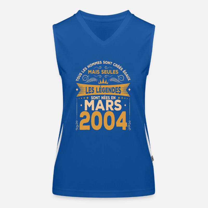Les légendes naissent en mars 2004 Débardeur respirant contrasté Femme