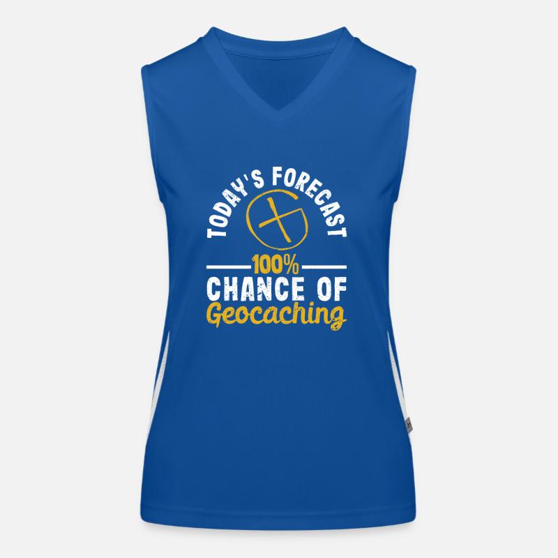La prédiction du jour : 100 % de chances de s’amuser en géocaching Débardeur respirant contrasté Femme