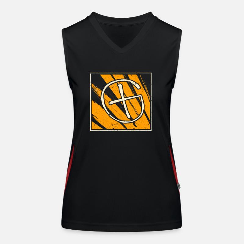 Geocaching GPS Container Target Marker Treasure Débardeur respirant contrasté Femme