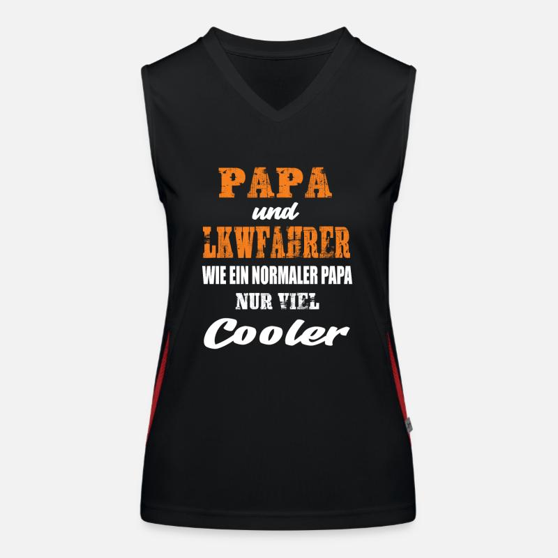 Papa und Lkwfahrer Funktionelles Kontrast-Tank Top für Frauen