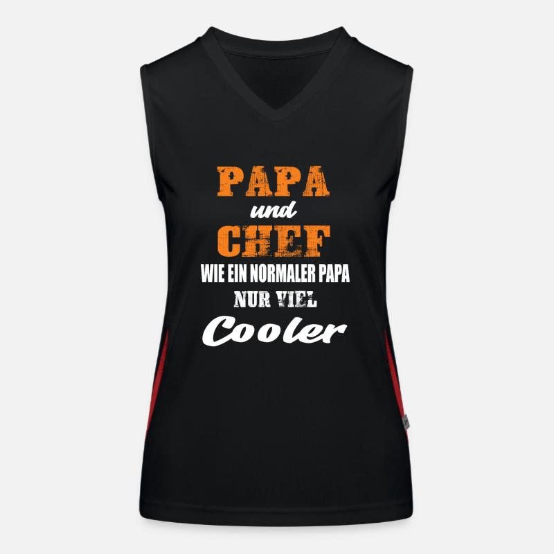 Papa und Chef Funktionelles Kontrast-Tank Top für Frauen