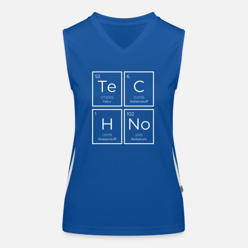 Techno Science Periodensystem Funktionelles Kontrast-Tank Top für Frauen