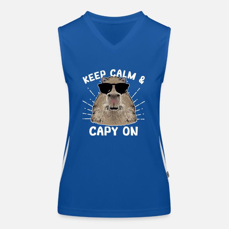 Capybara rodent Women's Functional Contrast Tank Top