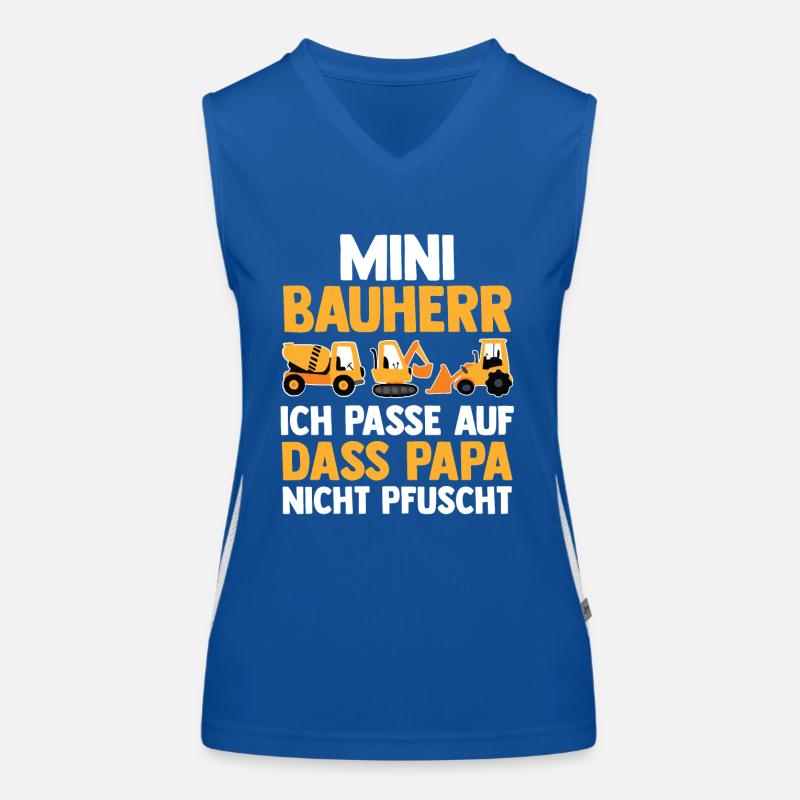 Bauherr Bauarbeiter Bagger Funktionelles Kontrast-Tank Top für Frauen