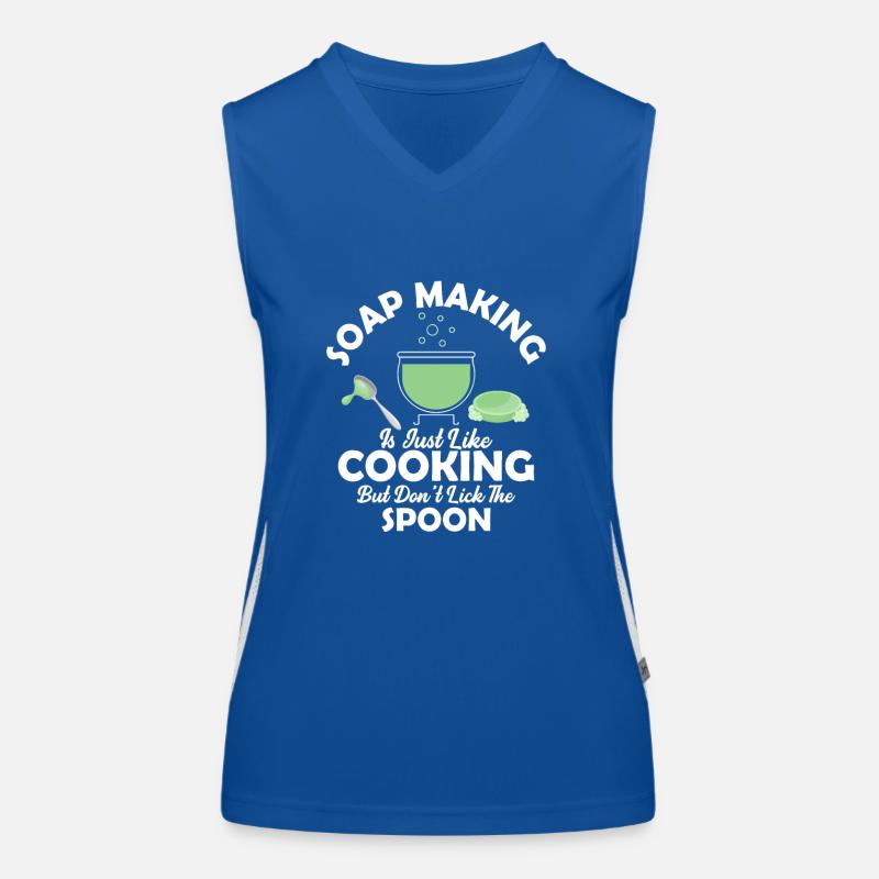 Soap Making Is Just Like Cooking Soapmaking Soapma Funktionelles Kontrast-Tank Top für Frauen