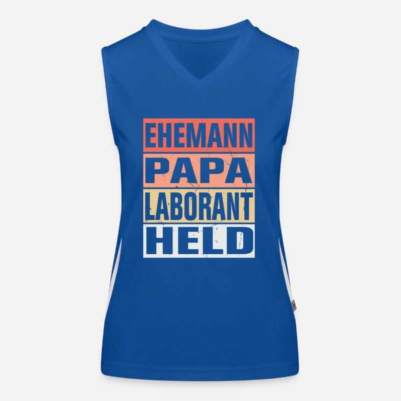 Laborant Vater Ehemann Held Funktionelles Kontrast-Tank Top für Frauen