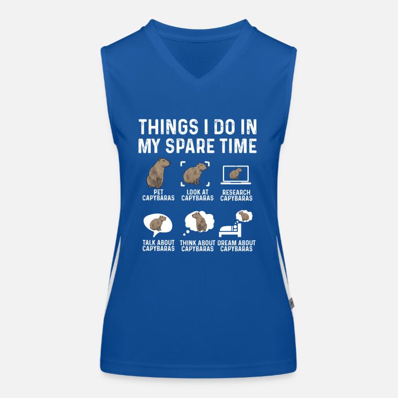 Capybara rodent Women's Functional Contrast Tank Top