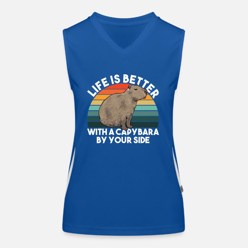 Capybara rodent Women's Functional Contrast Tank Top