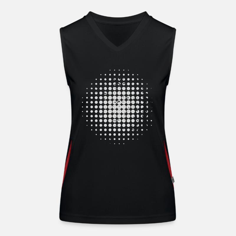 Retro dot design Women's Functional Contrast Tank Top