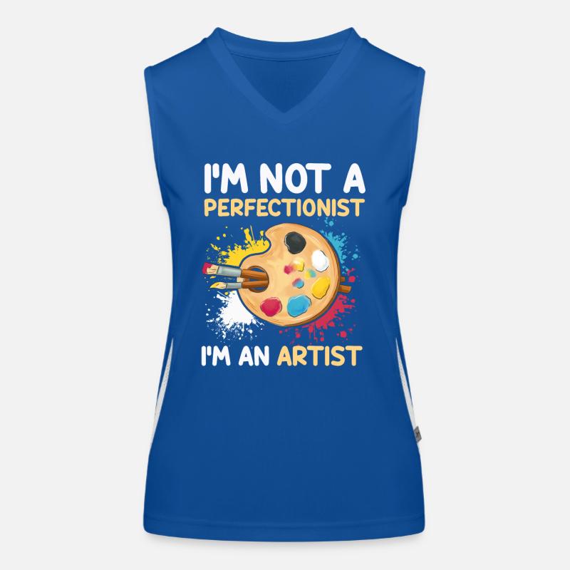 Ich bin kein Perfektionist, ich bin ein Künstler Funktionelles Kontrast-Tank Top für Frauen