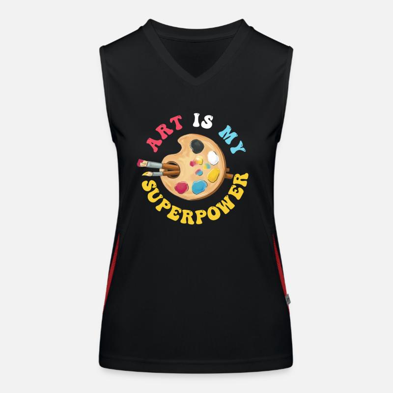 Art Is My Superpower Women's Functional Contrast Tank Top