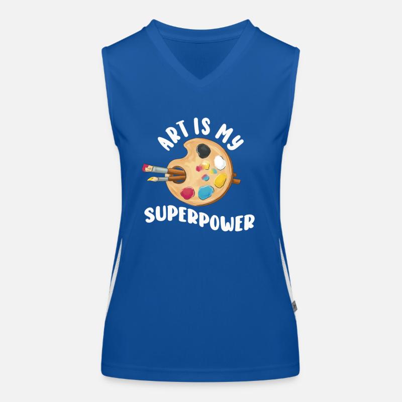 Art Is My Superpower Women's Functional Contrast Tank Top