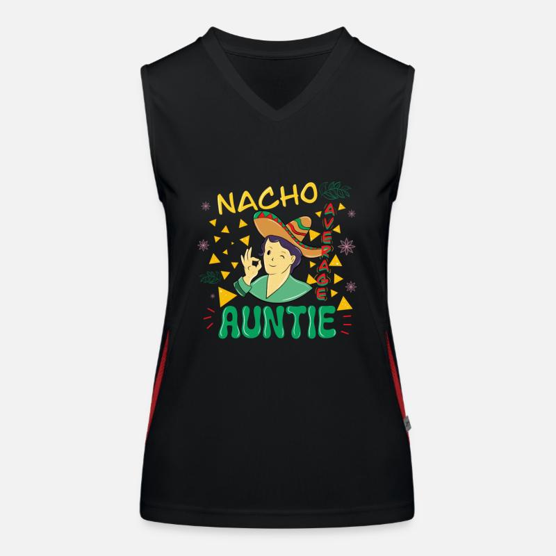 NACHO AVERAGE AUNTIE 3 Funktionelles Kontrast-Tank Top für Frauen