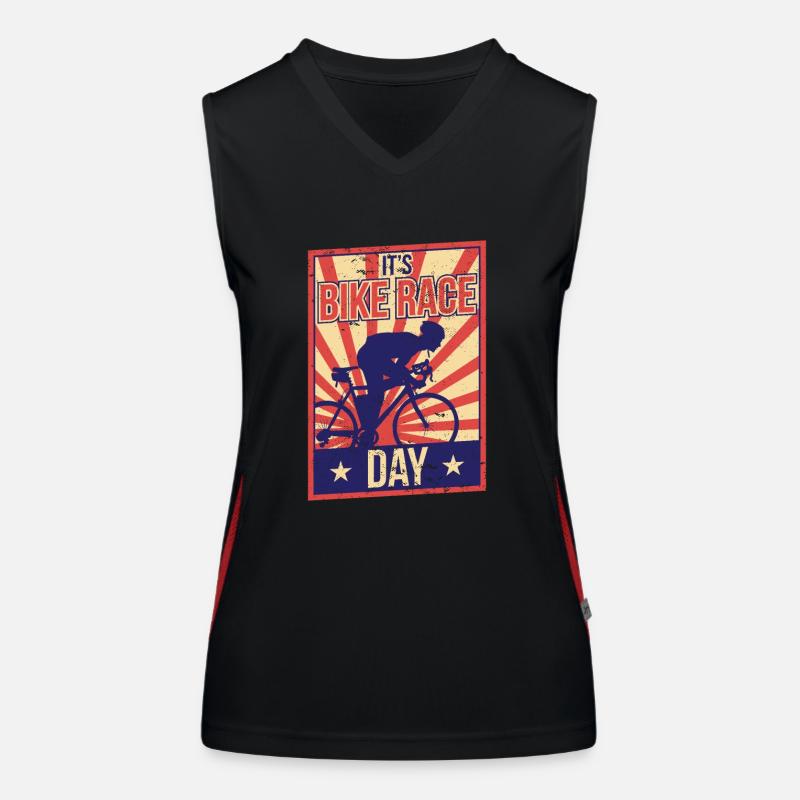 C’est le jour de la course de vélo course de vélo course de vélo Débardeur respirant contrasté Femme