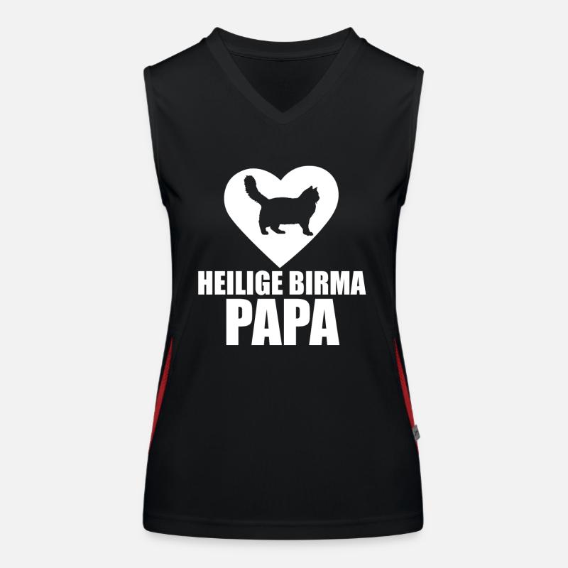 Heilige Birma Katze Funktionelles Kontrast-Tank Top für Frauen