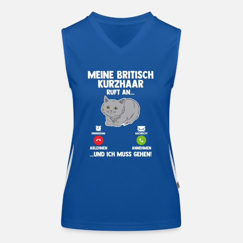 Britisch Kurzhaar Katze Funktionelles Kontrast-Tank Top für Frauen