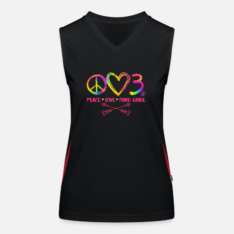 Peace Love Third 3rd Class Squad Back To School Women's Functional Contrast Tank Top