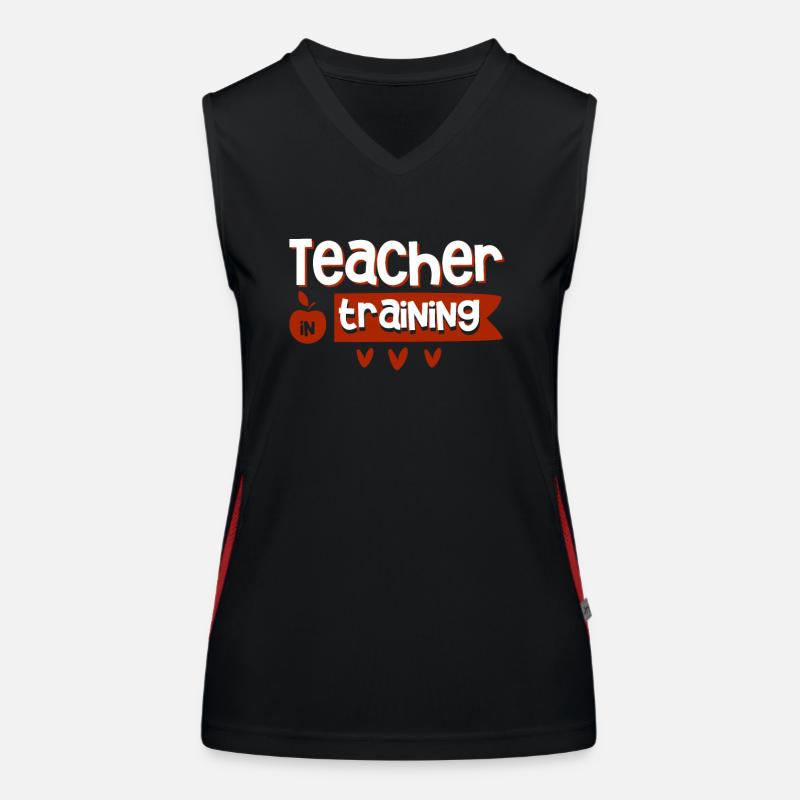 Teacher in training Funny School Kindergarten Women's Functional Contrast Tank Top