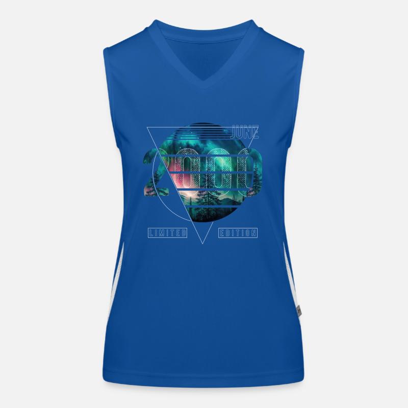 Limited Edition 2000 Juni Geburtstag Polarlicht Funktionelles Kontrast-Tank Top für Frauen