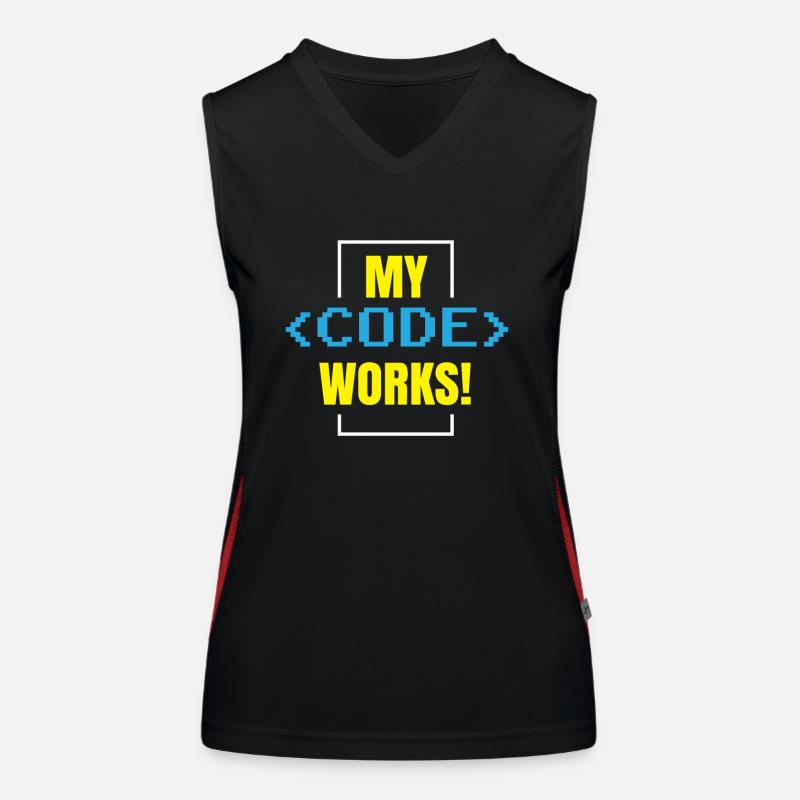 Mein Code Funktioniert Programmieren Coding Coder Funktionelles Kontrast-Tank Top für Frauen