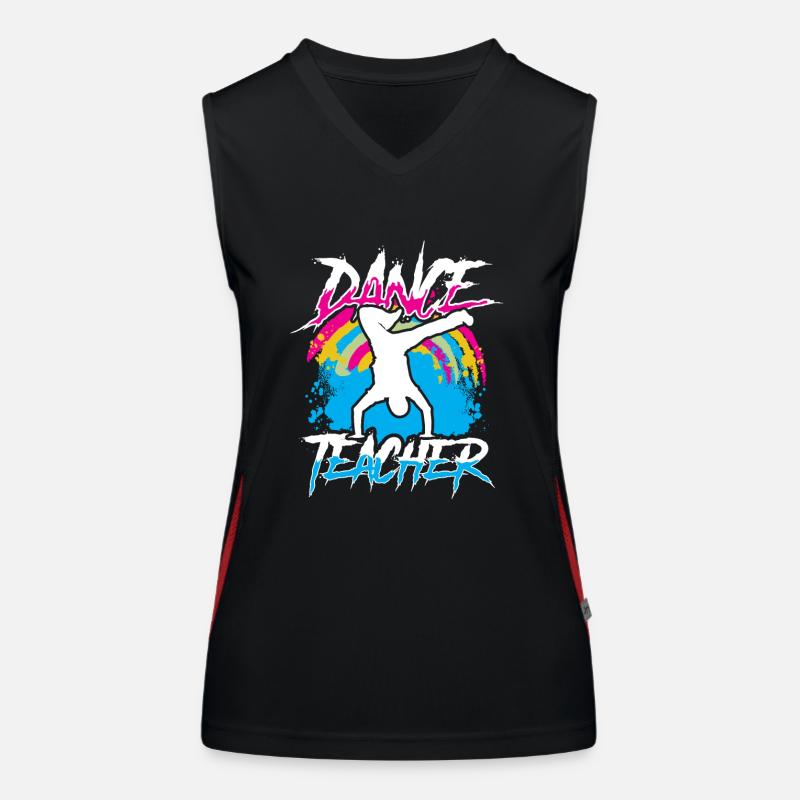 Professeur de danse Professeur de danse École de danse Cours de danse Débardeur respirant contrasté Femme