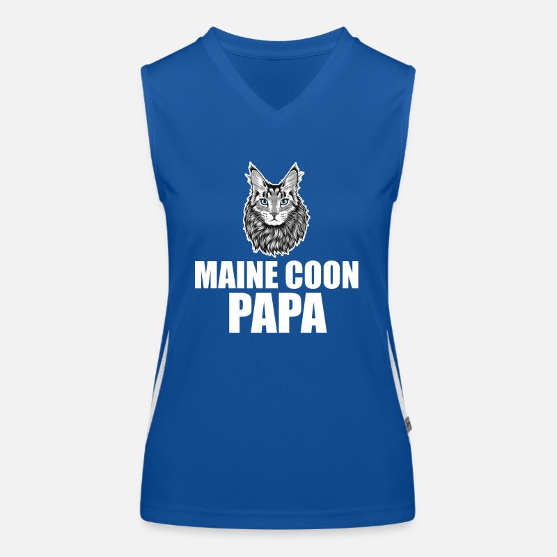 Maine Coon Katze Funktionelles Kontrast-Tank Top für Frauen