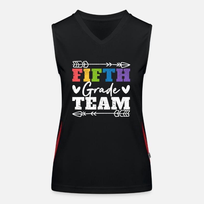 5th Class Team Figth Class Teacher Student Back Women's Functional Contrast Tank Top