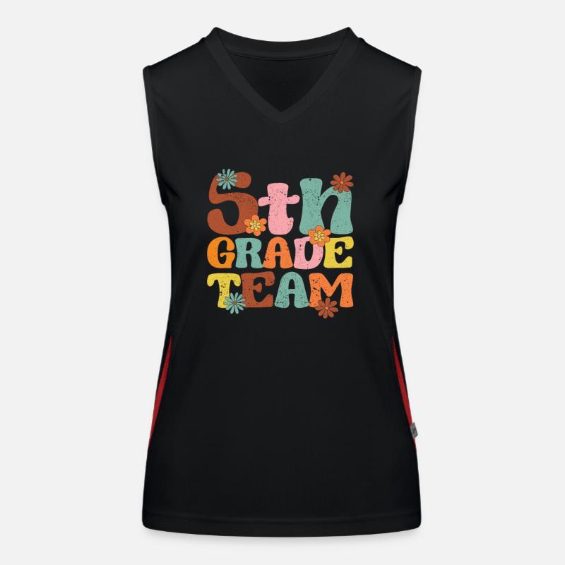5. Klasse Team Figth Class Teacher Student Back Funktionelles Kontrast-Tank Top für Frauen