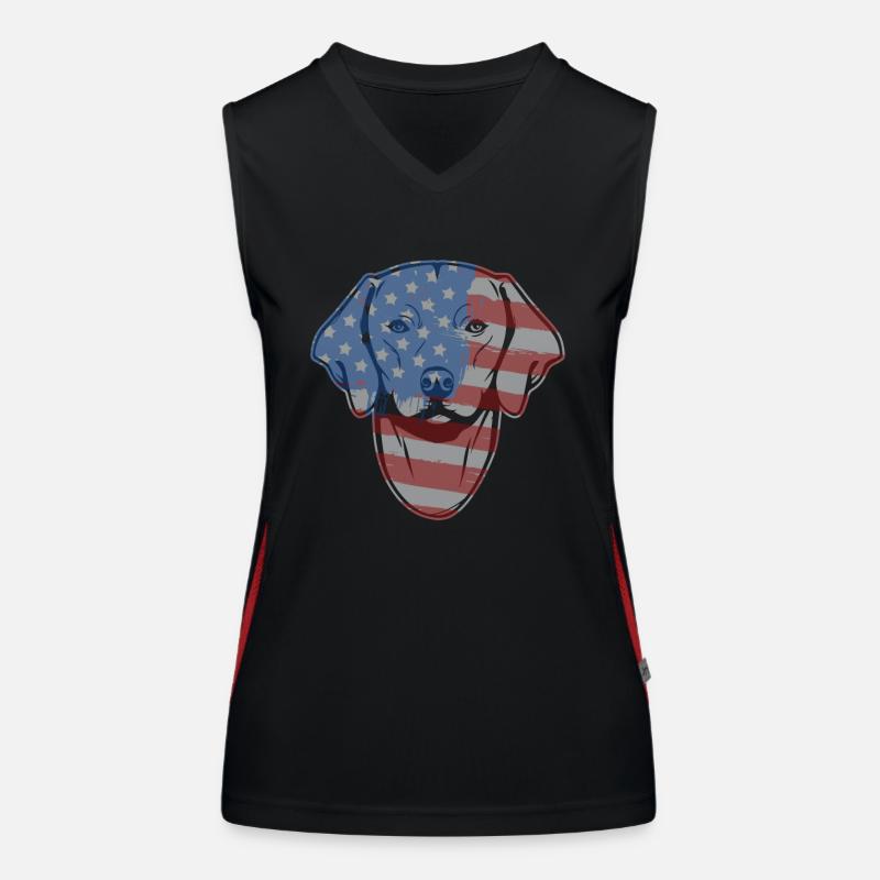 Rhodesian Ridgeback Rhodesian Ridgeback Flag Women's Functional Contrast Tank Top