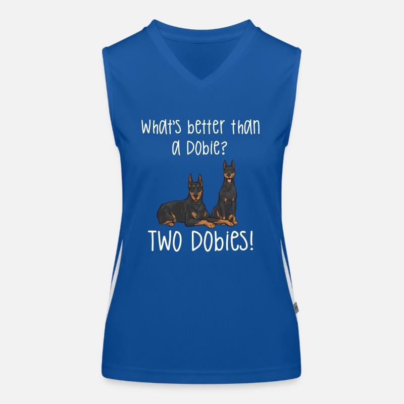 Dobermann Pinscher Hund Dobie Funktionelles Kontrast-Tank Top für Frauen