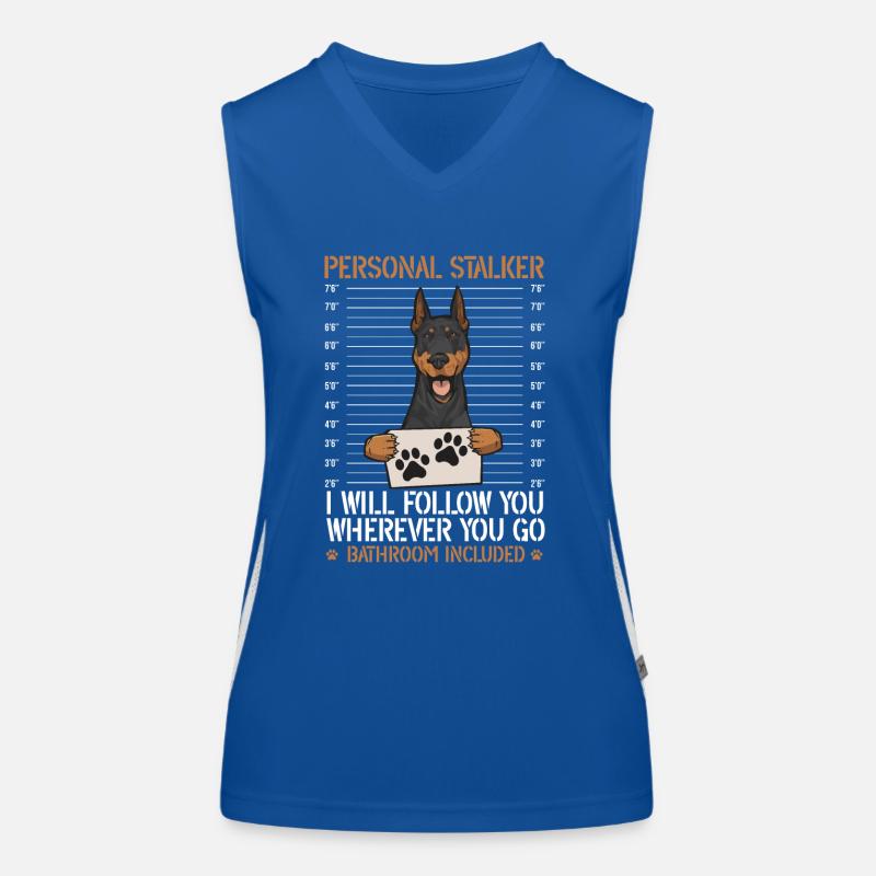 Doberman Pinscher Chien Dobie Débardeur respirant contrasté Femme
