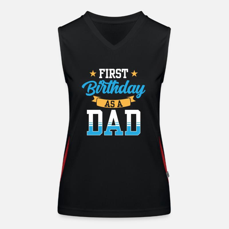 Erster Geburtstag Als Papa Vater Papi Party Funktionelles Kontrast-Tank Top für Frauen