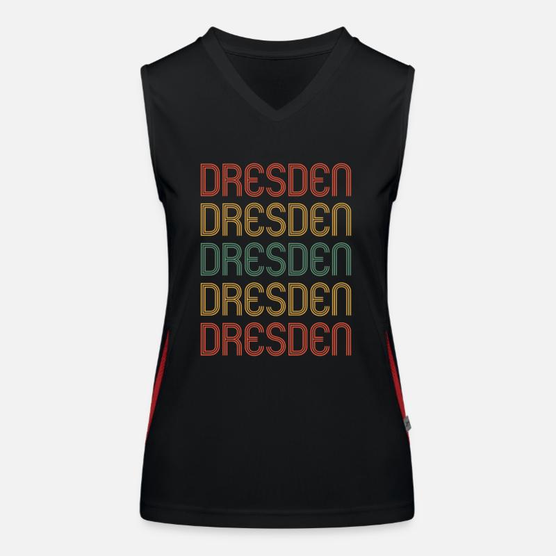 Dresdnerin Dresdner Dresden Funktionelles Kontrast-Tank Top für Frauen