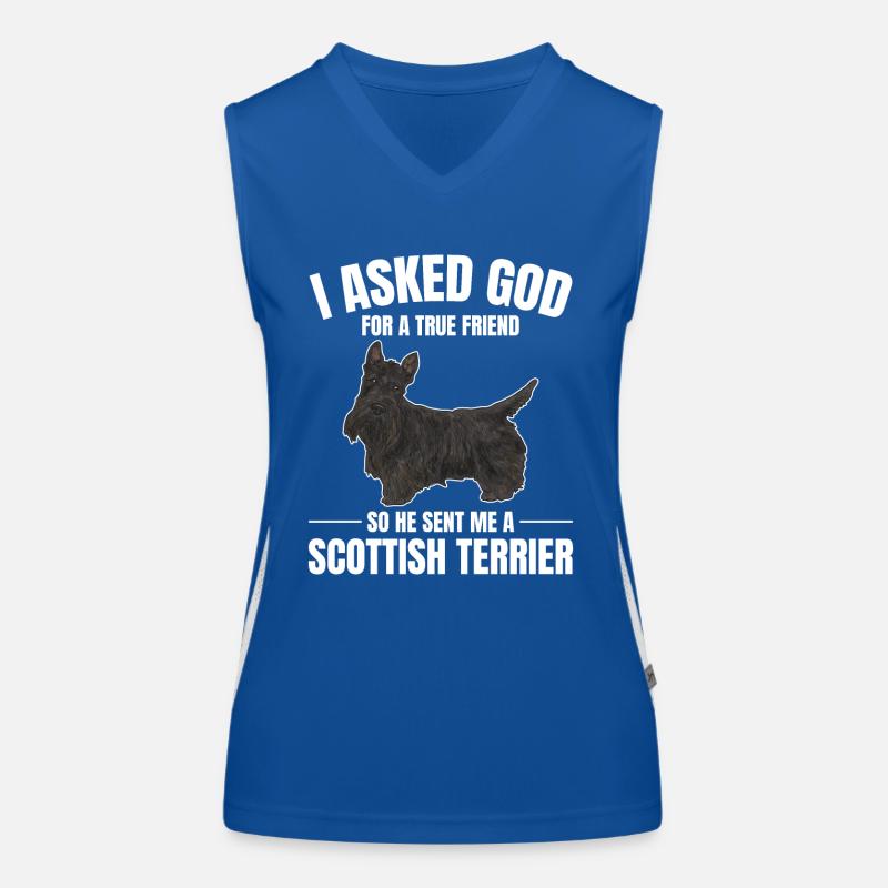Scottish Terrier Scottie Dog Women's Functional Contrast Tank Top