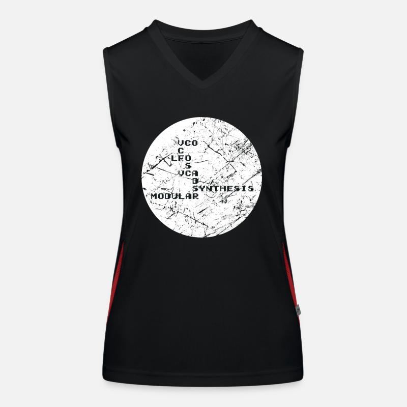 Synthesizer Techno Map Funktionelles Kontrast-Tank Top für Frauen