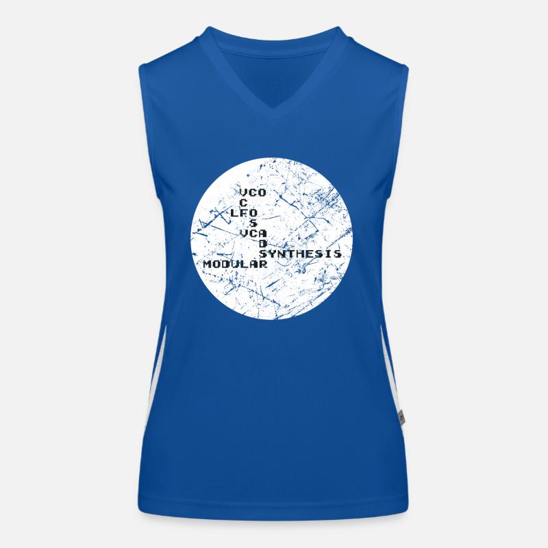 Synthesizer Techno Map Funktionelles Kontrast-Tank Top für Frauen