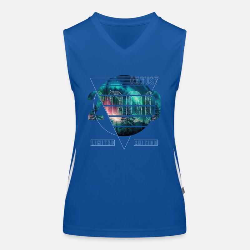 Limited Edition 2000 August Geburtstag Polarlicht Funktionelles Kontrast-Tank Top für Frauen