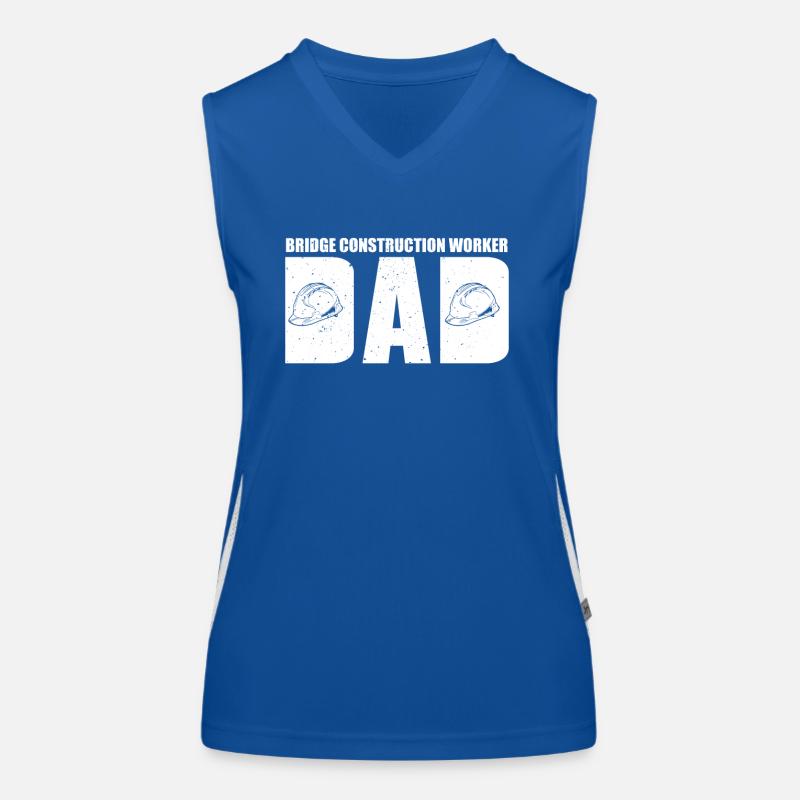 Bridge construction worker dad Women's Functional Contrast Tank Top