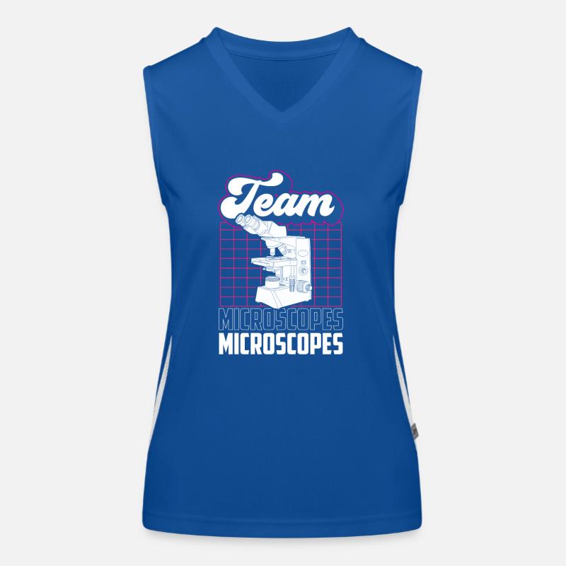Équipe Microscopes Microscope Dictons Microscopes Débardeur respirant contrasté Femme