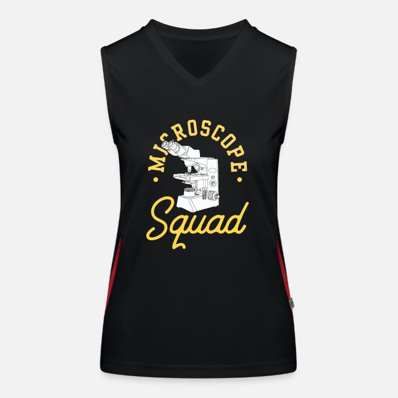 Microscope Team Microscopes Microscope Sayings Women's Functional Contrast Tank Top