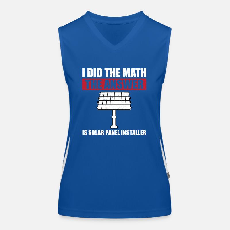 Solar panel installer Women's Functional Contrast Tank Top
