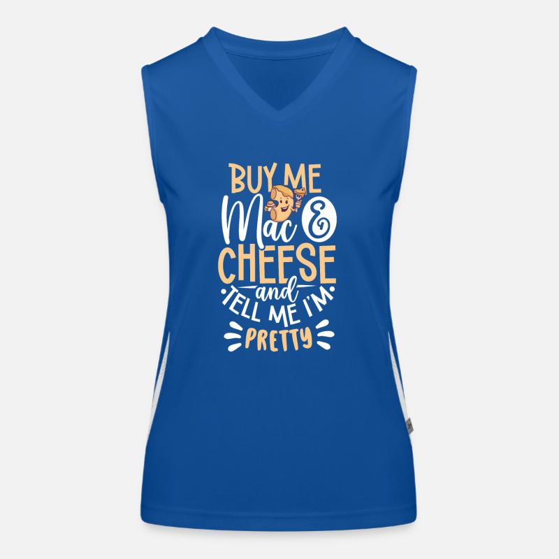 MAC AND CHEESE GIFT: propulsé par macaroni au fromage Débardeur respirant contrasté Femme