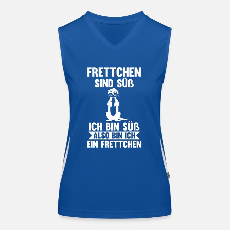 Frettchen sind süß ich bin süß also bin ich ein Fr Funktionelles Kontrast-Tank Top für Frauen