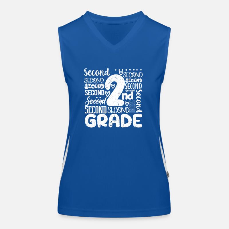 Tie Dye 2nd Grade Typography Team Teacher Second Débardeur respirant contrasté Femme