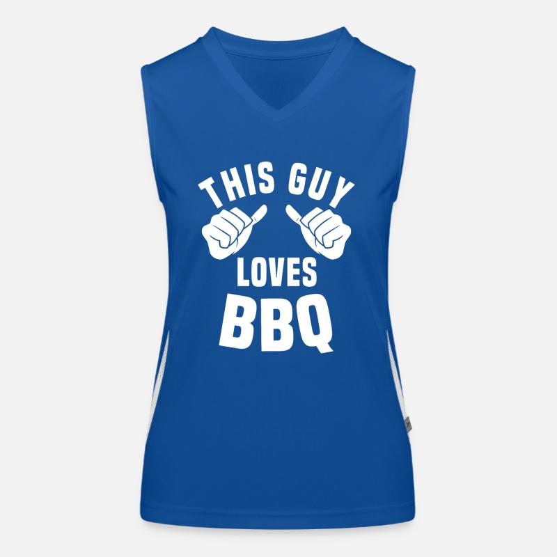 This guy loves BBQ Women's Functional Contrast Tank Top